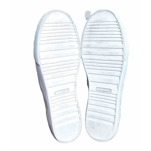 Tory Burch Navy Blue Floral Canvas Casual Sneakers Women Sz 10 - Picture 8 of 10